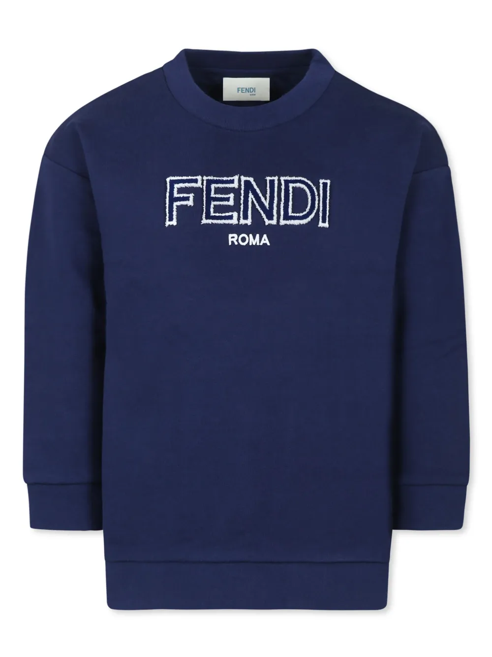 Fendi Kids sudadera con cuello redondo | azul | Image 1