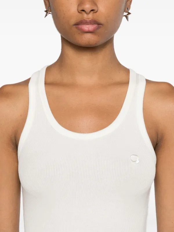 新品✨️ coperni basic logo tanktop ロゴ タンクトップ Coperni Logo Ribbed Tank Top | White | FARFETCH