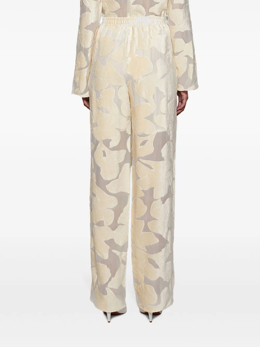 LouLou de Saison Palazzo met bloemenpatroon Beige
