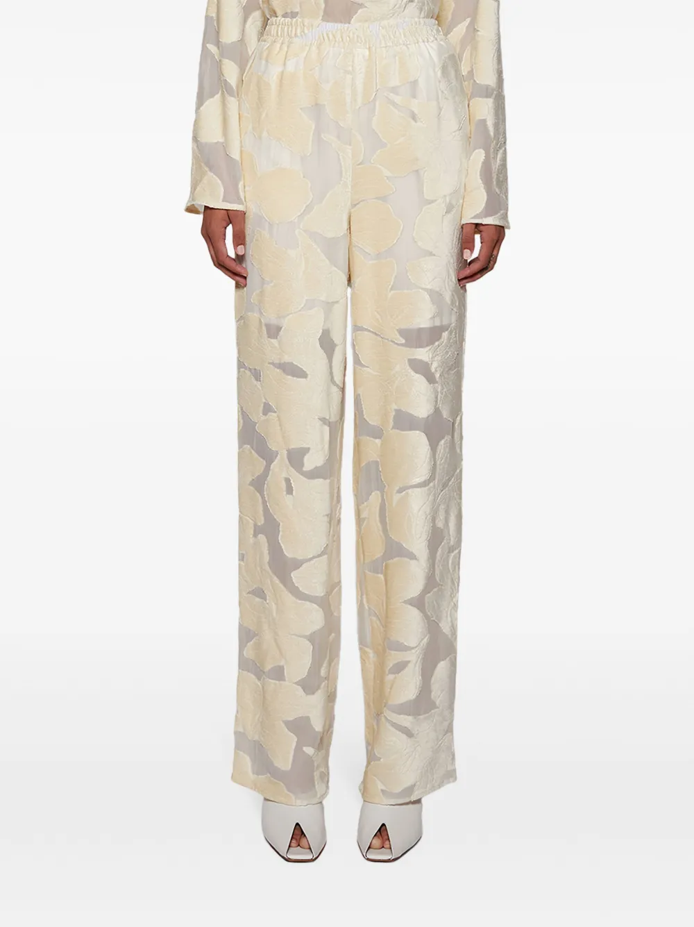 LouLou de Saison Palazzo met bloemenpatroon Beige