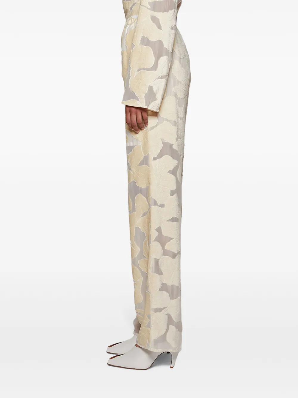 LouLou de Saison Palazzo met bloemenpatroon Beige