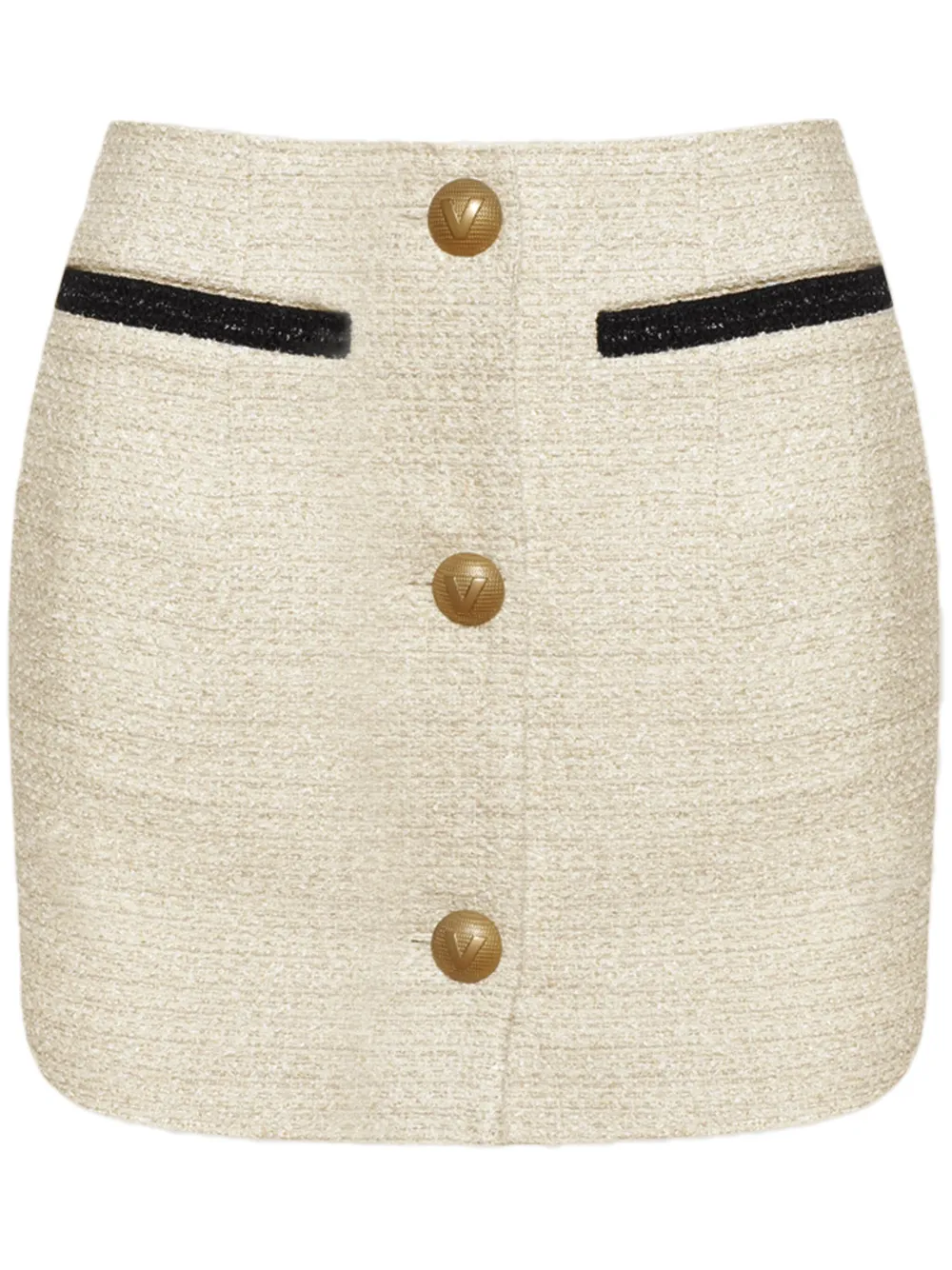 Vetements Tweed Mini Skirt In Neutrals