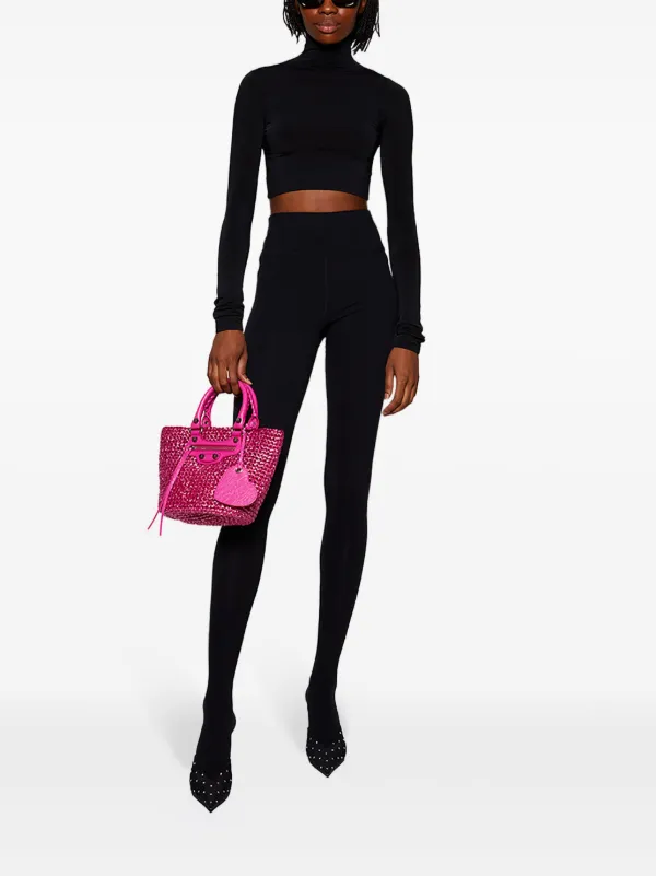 スパッツ・レギンス BALENCIAGA Women Leggings 793294 4E2B9 1081 BLACK REFLECTIVE Activewear Leggings in Black | Balenciaga US