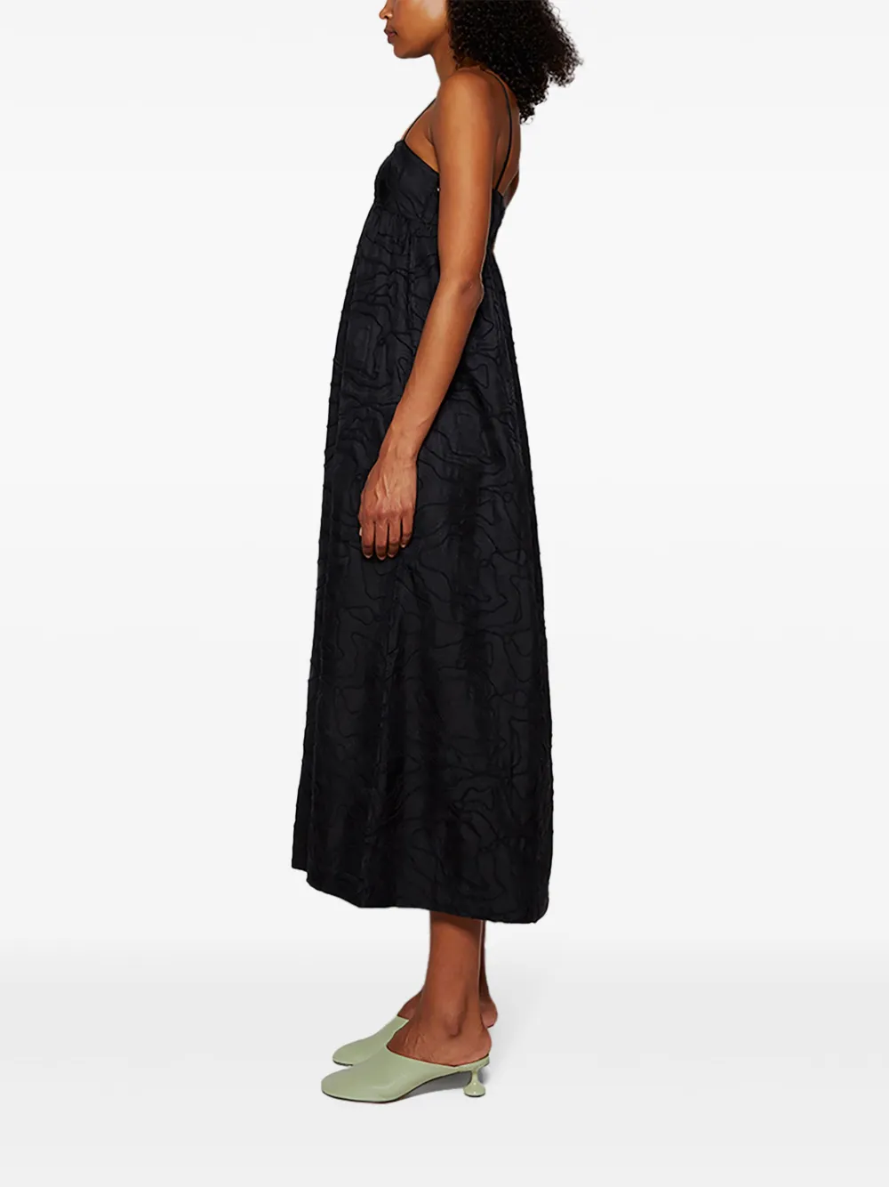 LouLou de Saison Cavola zijden jurk Zwart