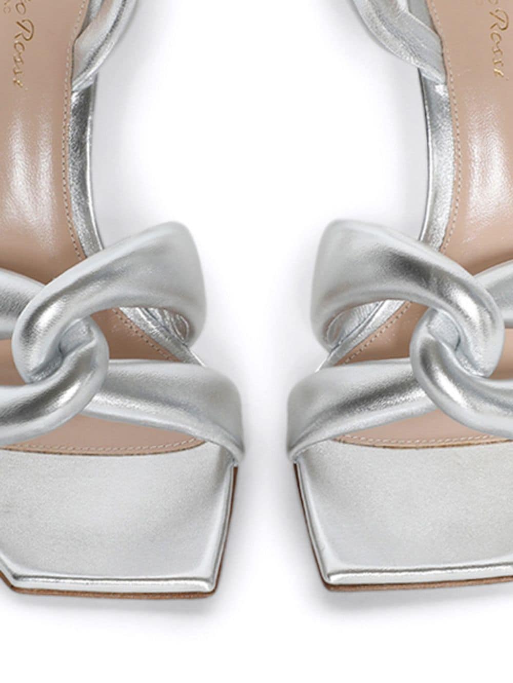 Gianvito Rossi Sandalen met metallic-effect - Zilver