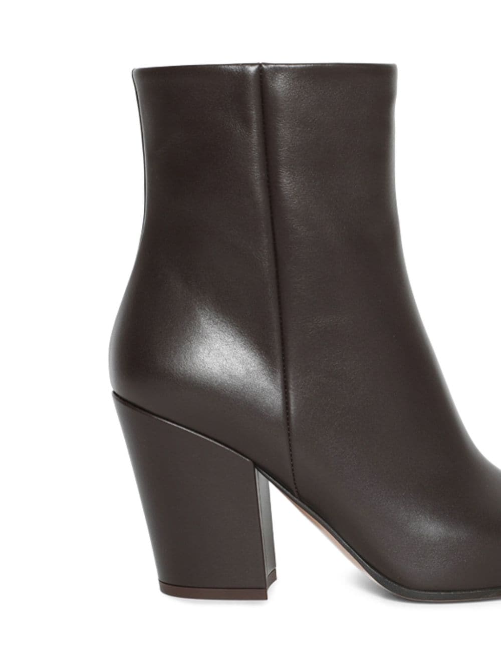 Shop Gianvito Rossi 85mm Leather Boots In Moka