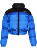 VETEMENTS logo-print puffer jacket - Blue