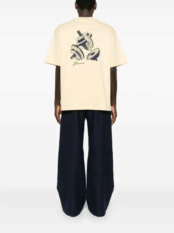 【関税込み】JACQUEMUS イエロー The Halteres Tシャツ Yellow 'The Haltères' T-shirt by JACQUEMUS on Sale