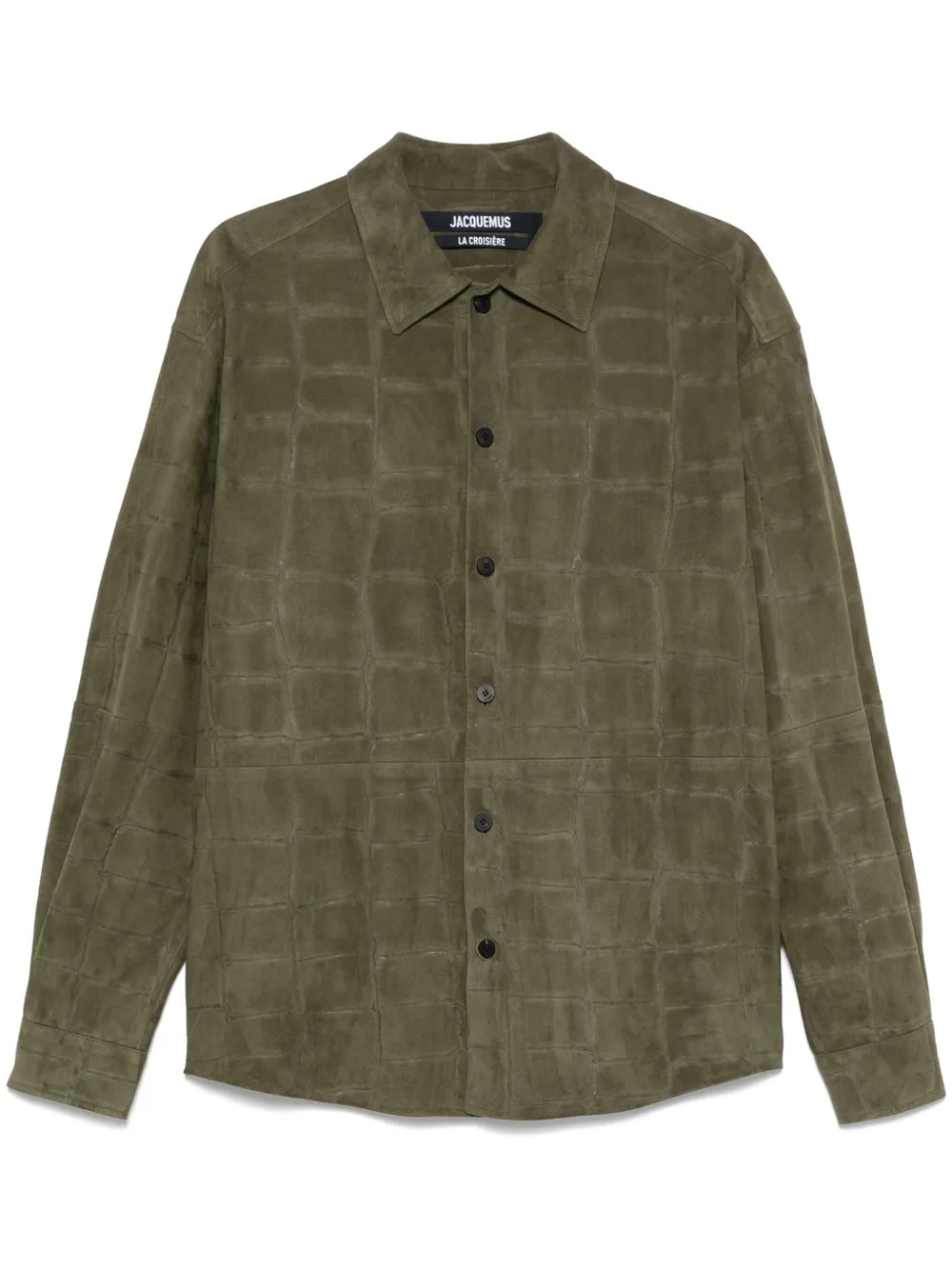 Jacquemus camisa con efecto de piel de cocodrilo en relieve | verde | Image 1