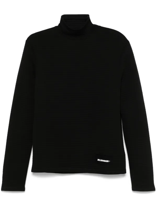 Jil Sander リブエフェクト スウェットシャツ | ブラック | FARFETCH JP