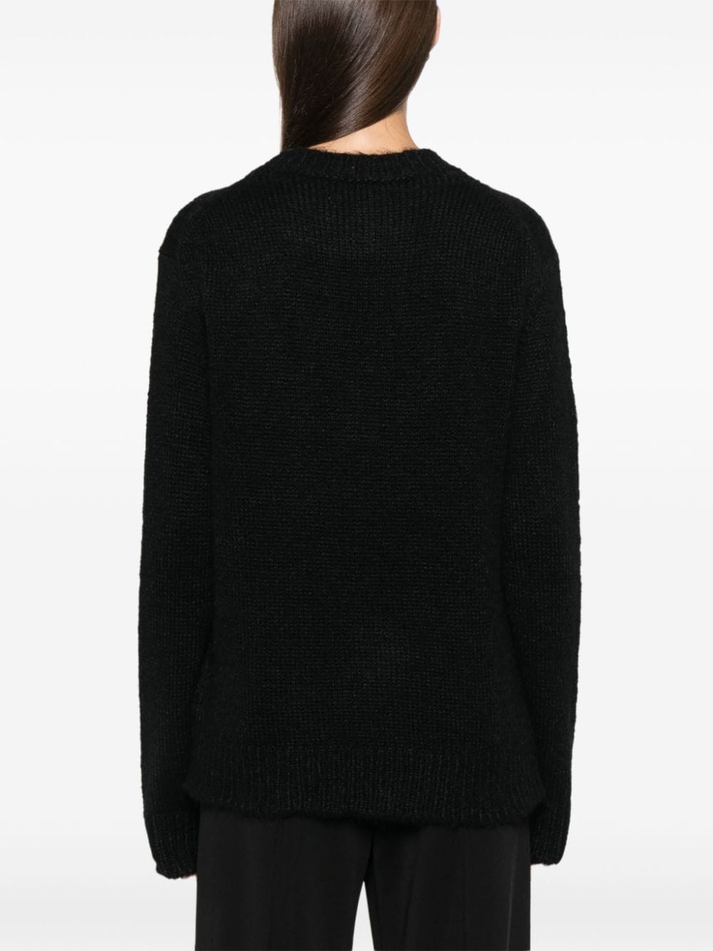 Shop Jil Sander Crew-neck Sweater In Black