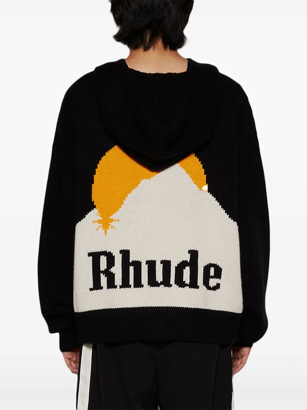 RHUDE Moonlight gebreide hoodie Zwart