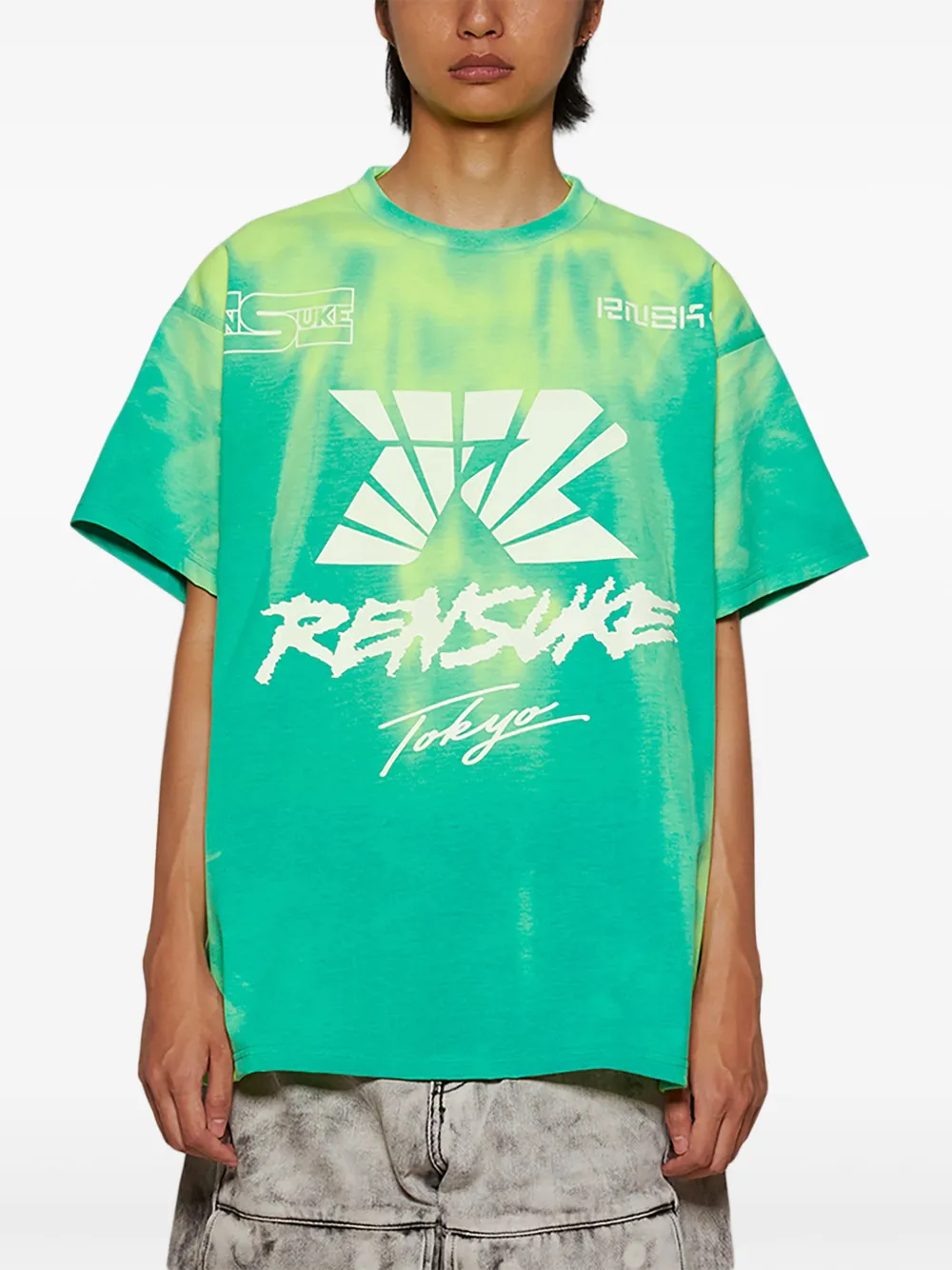 Rensuke Tokyo Graphic Loose T-shirt In Green