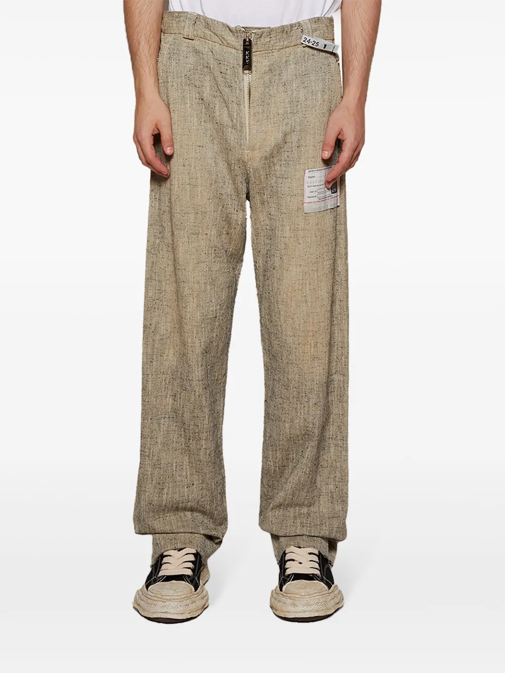 Maison MIHARA YASUHIRO Slub Nep broek Beige