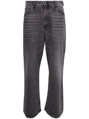 RHUDE ダメージリペア加工デニムパンツ RHUDE ダメージ ジーンズ | ブラック | FARFETCH JP