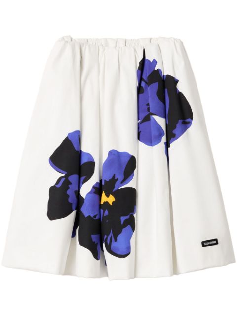 Miu Miu printed poplin midi skirt