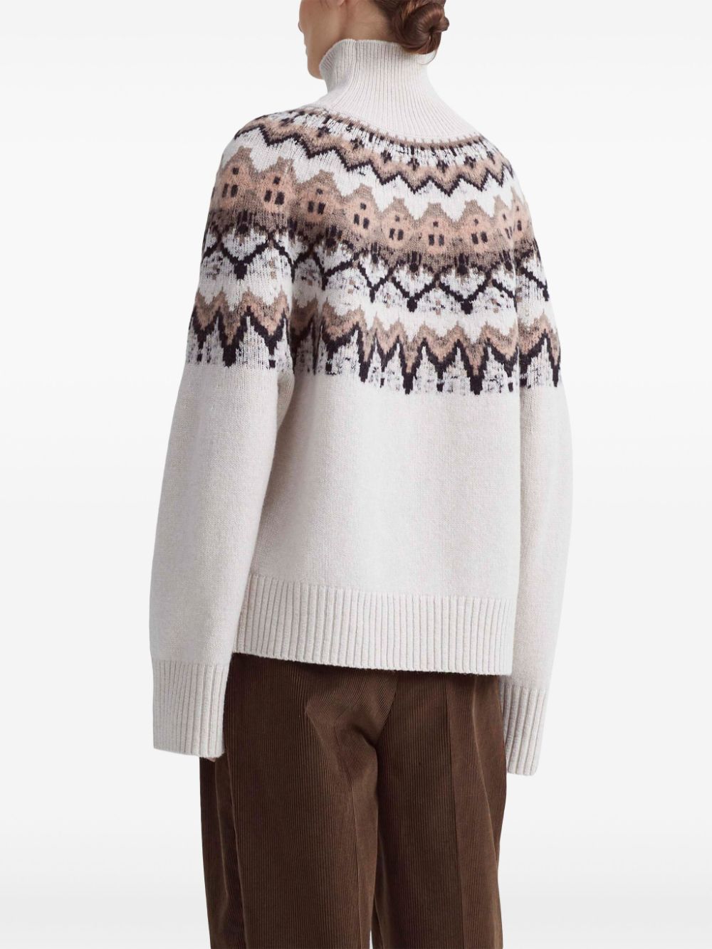 Shop Altuzarra Soleil Intarsia-knit Jumper In Neutrals