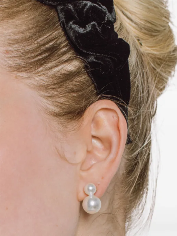 Jennifer Behr Lia ベルベット ヘアバンド | ブラック | FARFETCH JP