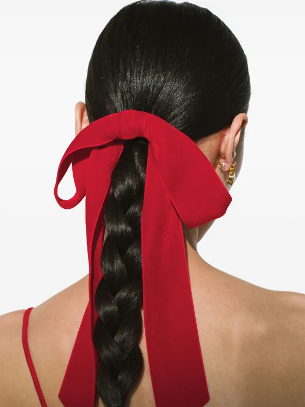 Jennifer Behr Adley Bow Barrette | Red | FARFETCH display picture 1