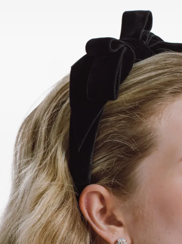Jennifer Behr Velvet Black Rochel Headband Rochel Headband -- Black – Jennifer Behr LLC main image 4