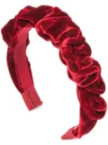 Jennifer Behr Lia velvet headband - Red