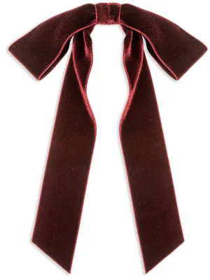 Jennifer Behr Aida Velvet bow-barrette | Black | FARFETCH display picture 3