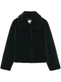 Apparis wide-collar faux fur jacket - Black