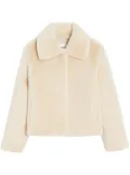 Apparis wide-collar faux fur jacket - Neutrals