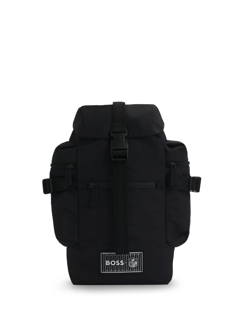 BOSS x NFL logo-patch backpack - Black