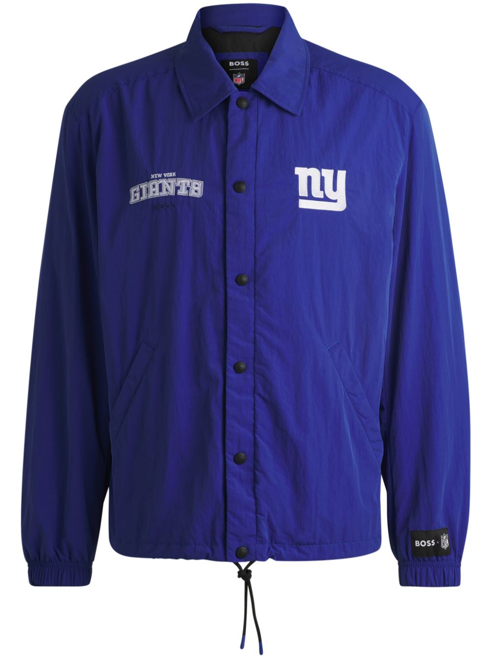 BOSS x NFL logo-embroidered shirt jacket - Blue