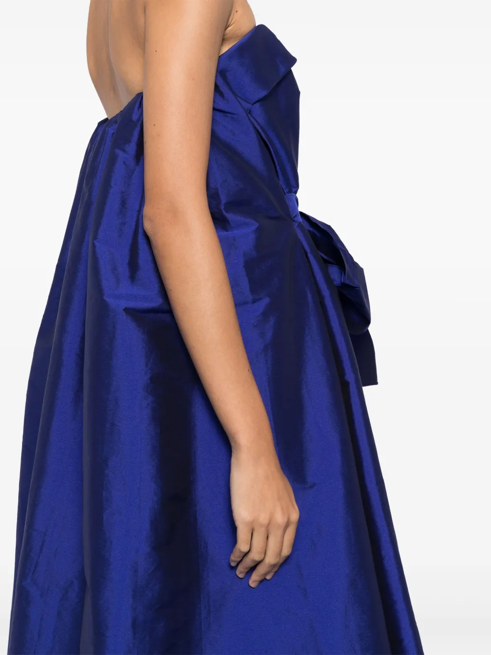 Amsale Taffeta trapeze avondjurk Blauw