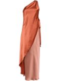 Amsale draped satin gown - Orange