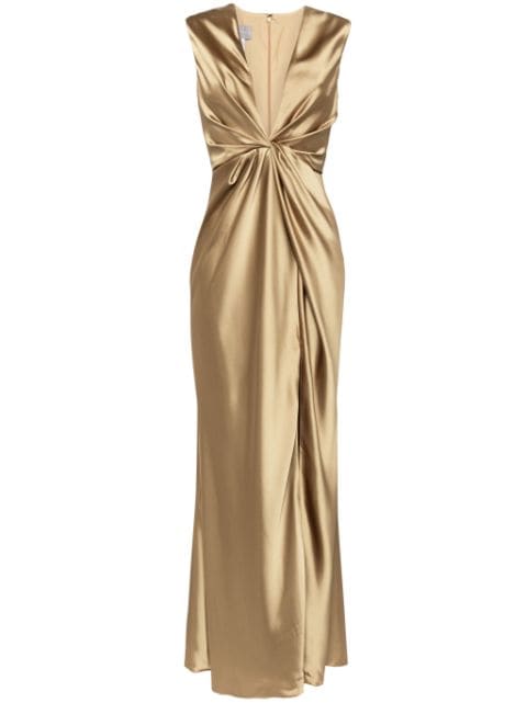 Amsale twisted drape dress