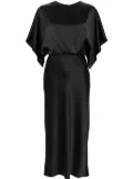 Amsale fluid satin midi dress - Black