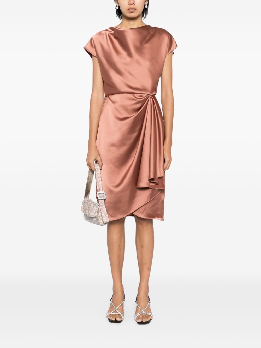 Amsale satin cowl dress - Beige