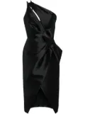 Amsale bow Mikado dress - Black