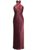 Amsale satin halter gown - Red