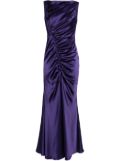 Amsale satin asymmetric gown - Purple