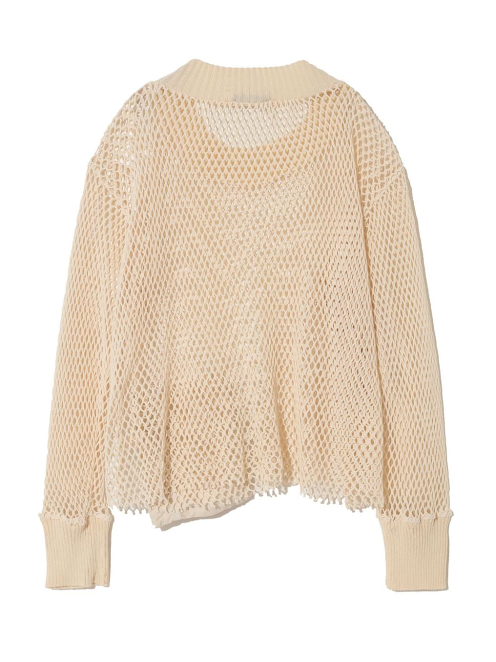 Undercover Katoenen sweater met mesh - Beige