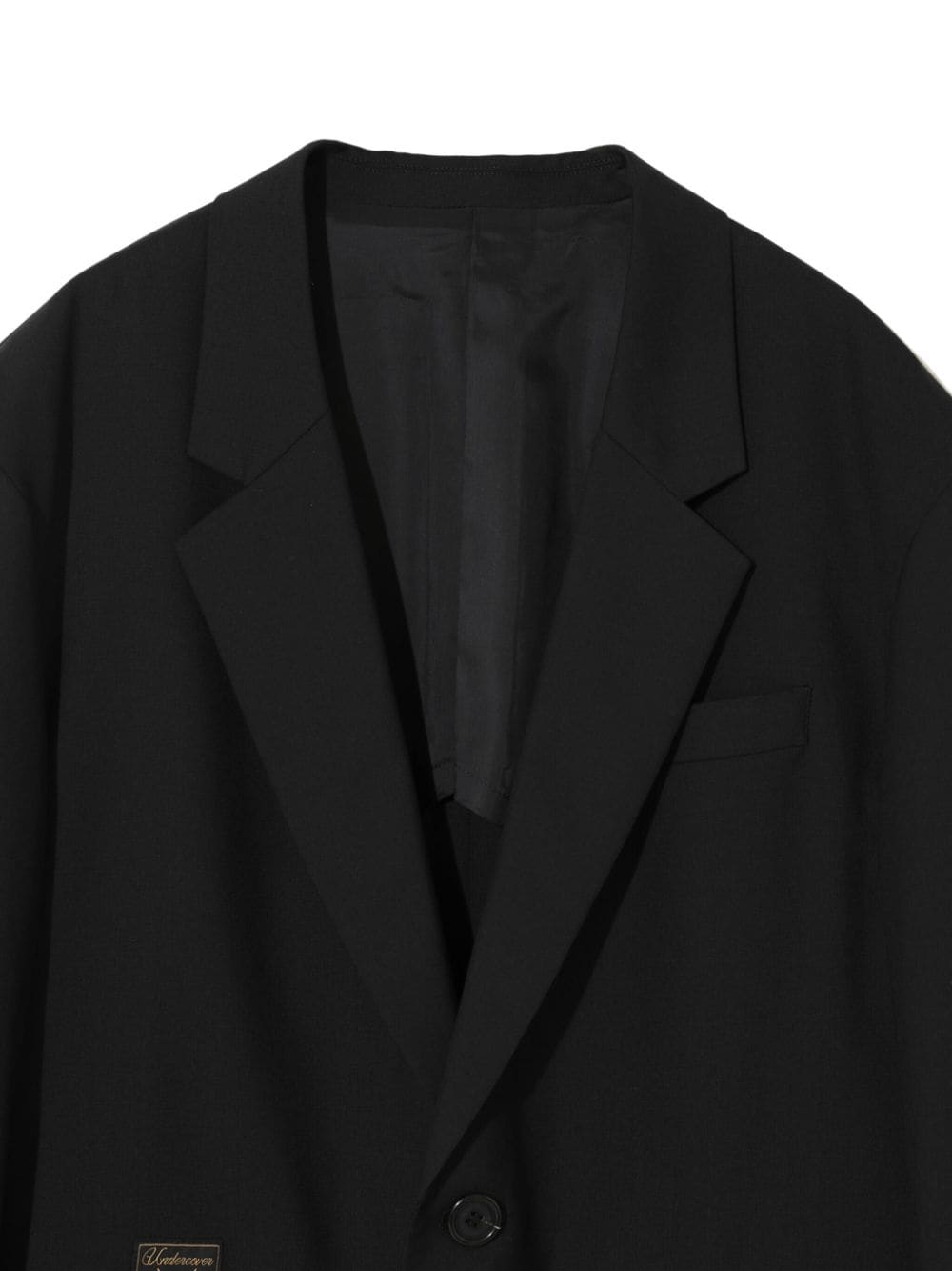 Shop Undercover Logo-patch Notch-lapel Blazer In Schwarz