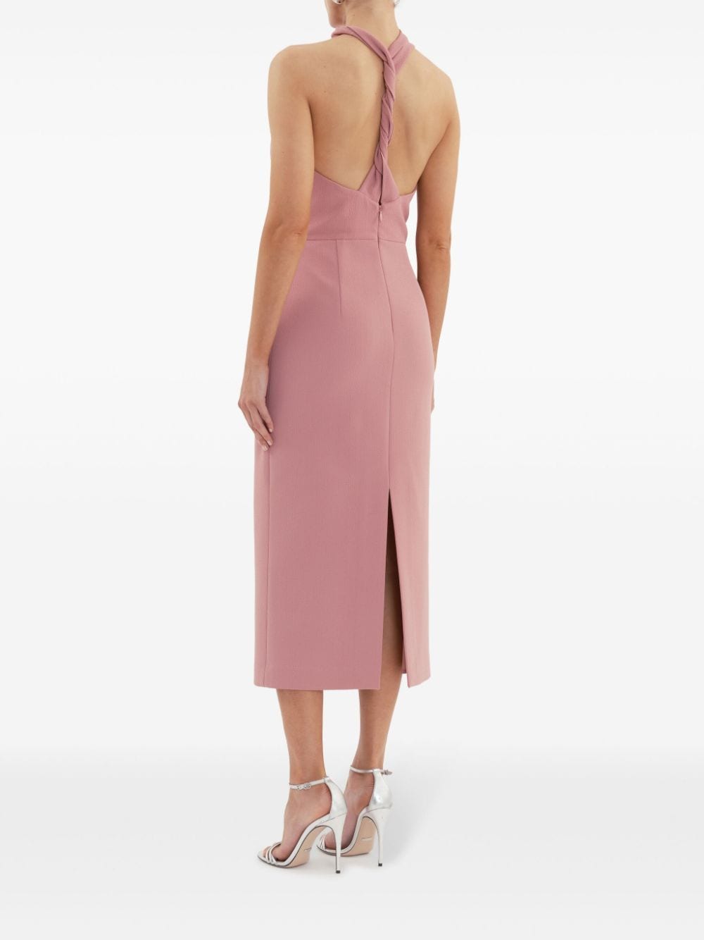 Shop Rebecca Vallance Elora Midi Dress In Pink