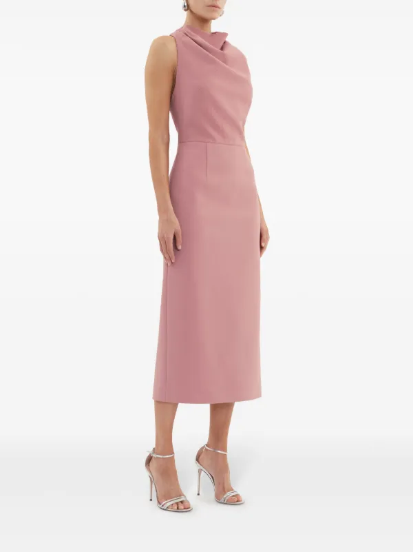 Rebecca Vallance - Elora Halter Midi Dress Pink Size 10