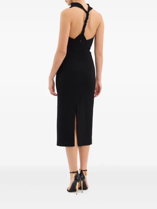 Rebecca Vallance Elora Midi Dress | Black | FARFETCH IN