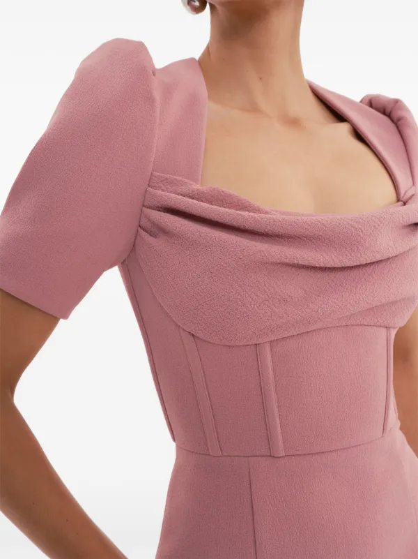 REBECCA VALLANCE ワンピース Elora balloon-sleeve midi 990980 Rebecca Vallance Elora balloon-sleeve midi dress Rebecca