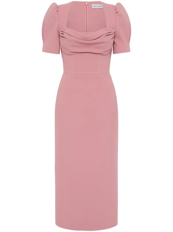 新作【Rebecca Vallance】Elora balloon-sleeve midi dress Elora balloon-sleeve midi dress in black - Rebecca Vallance
