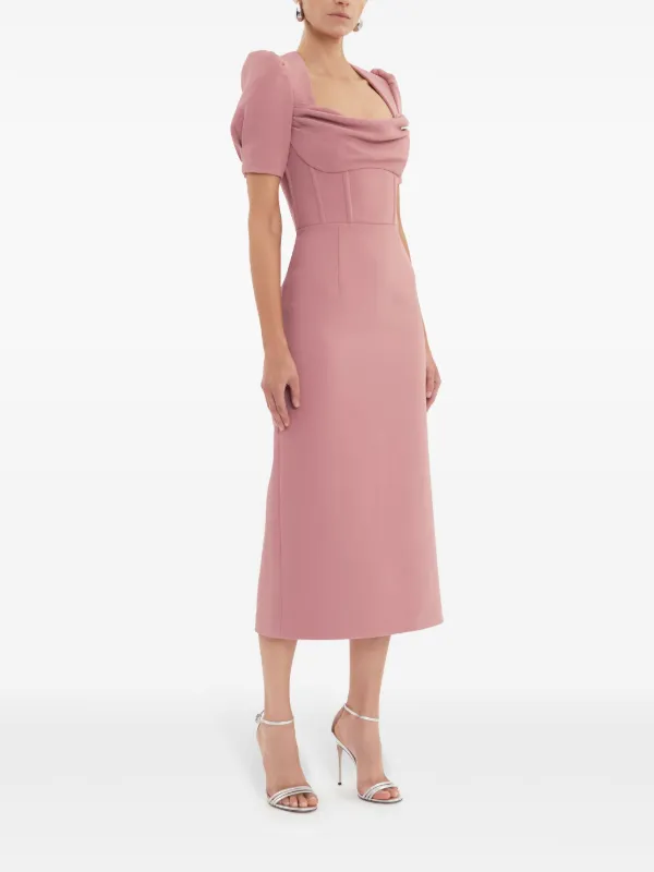 REBECCA VALLANCE ワンピース Elora balloon-sleeve midi 990980 Rebecca Vallance Elora balloon-sleeve midi dress Rebecca