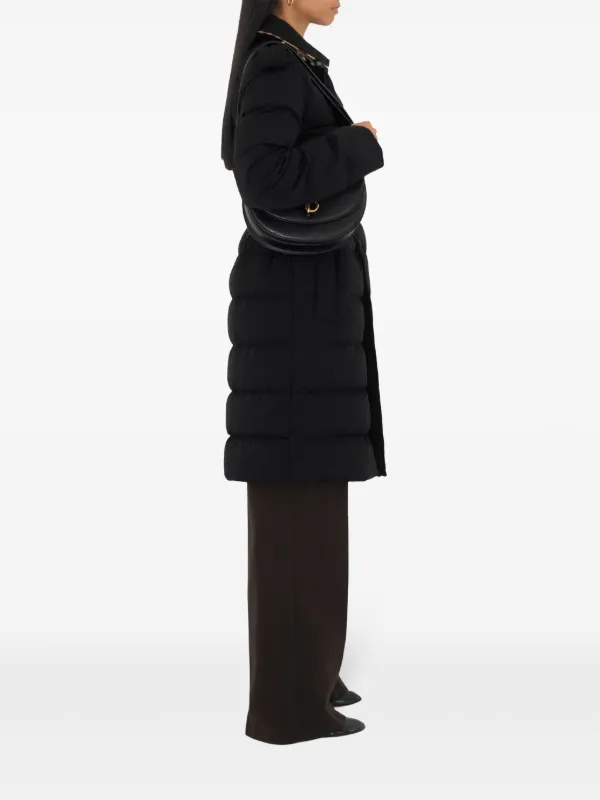 【BURBERRY】Mid-length Nylon Puffer Coat Burberry Mid-length Nylon Puffer Coat | Black | FARFETCH