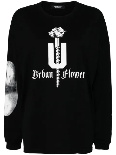 Undercover playera manga larga con estampado gráfico
