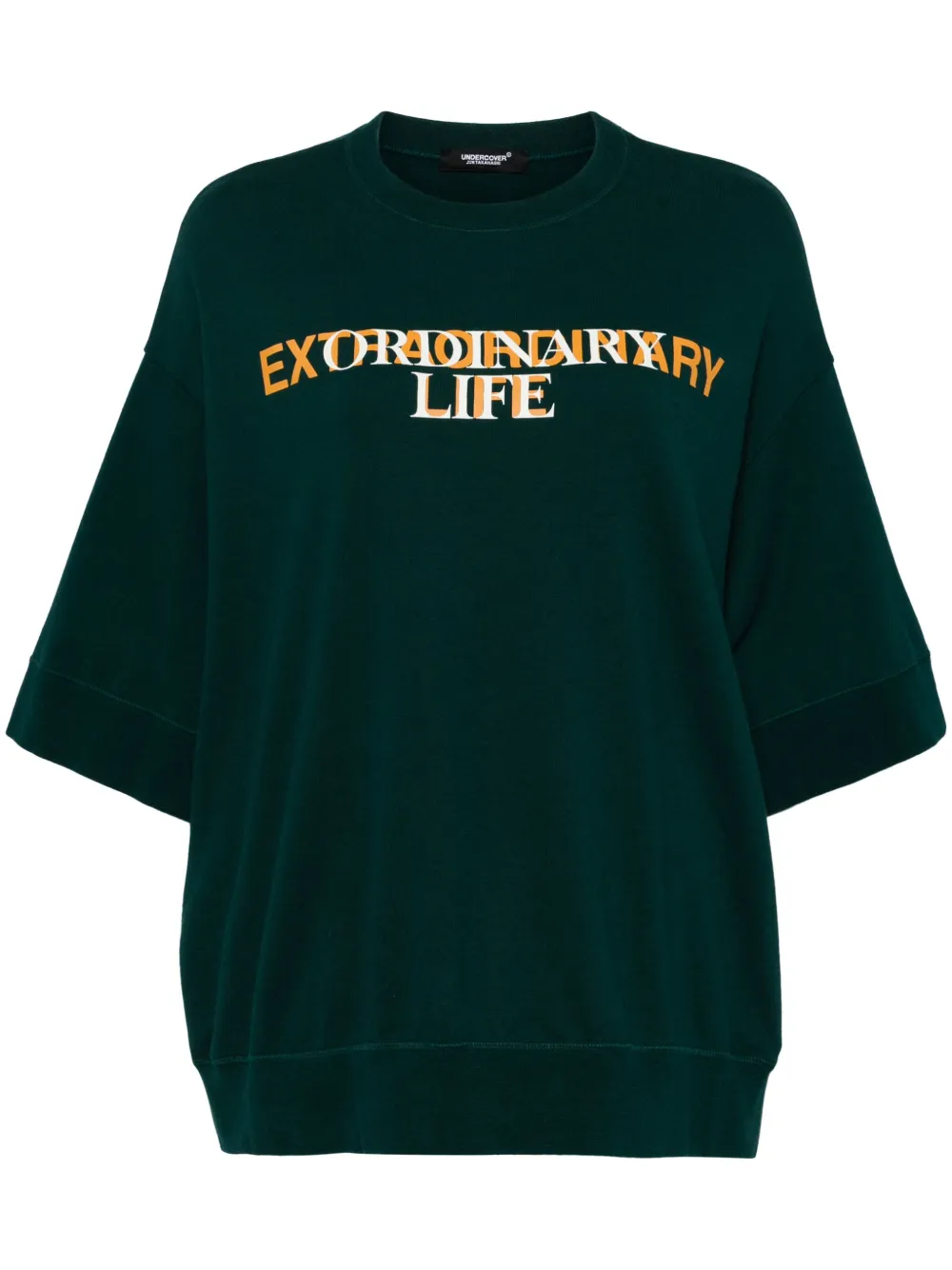 Undercover Katoenen T-shirt met grafische print Groen