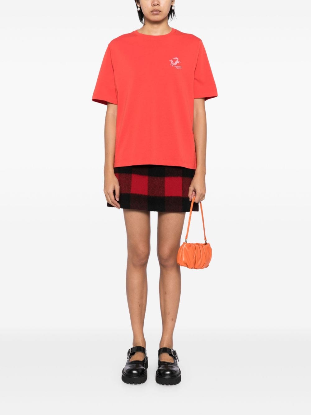 Shop Maison Kitsuné Fancy Fox T-shirt In Red